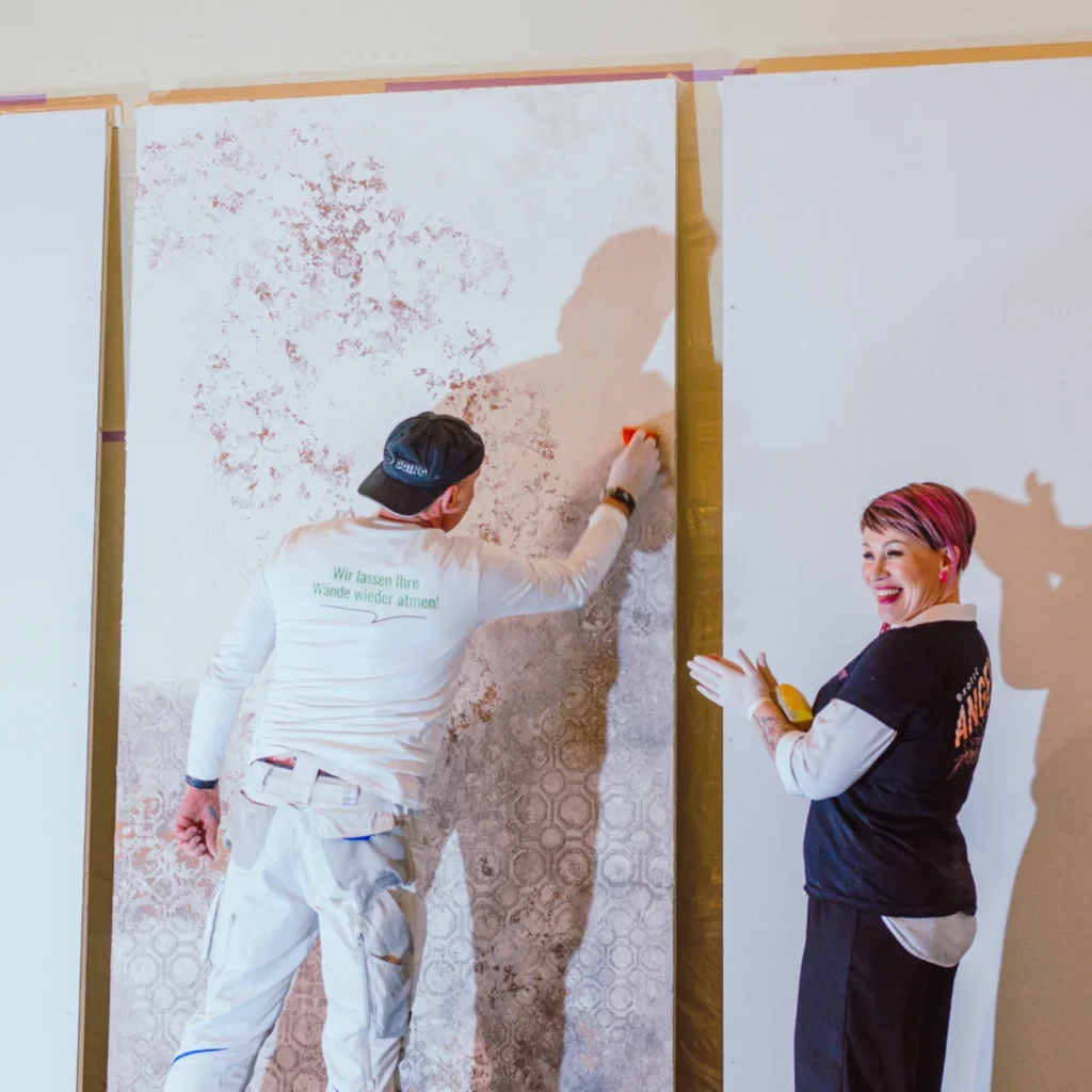 Schulung mit Orsi, spachteln der Platten