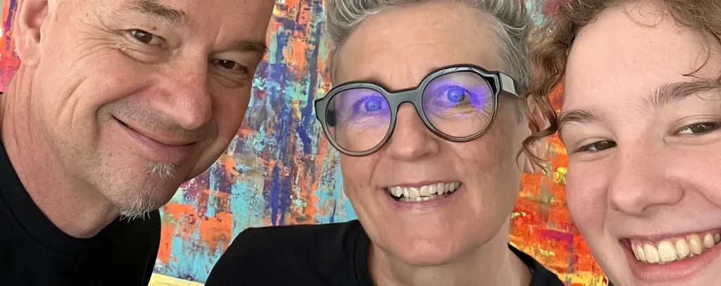 Selfie von Hannes, Marlies und Emily Herbsthofer