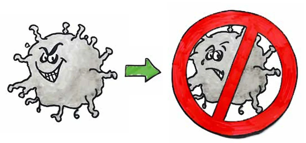 Comic eines bösen Virus
