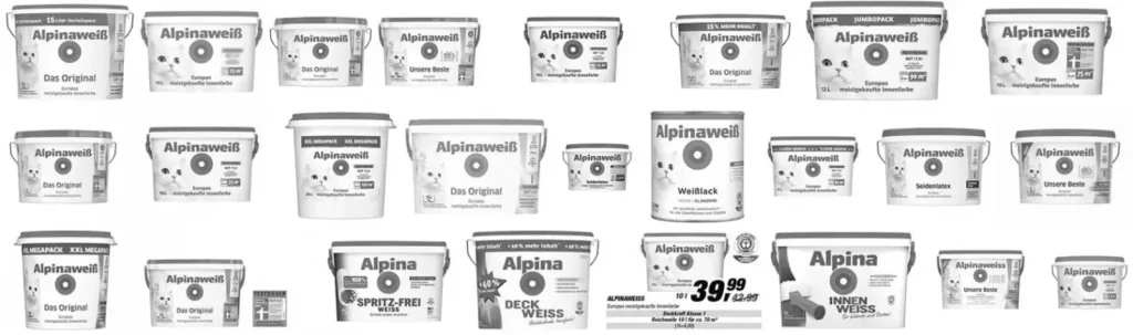 Verschiedne Farbkübel (Alpinaweiß)