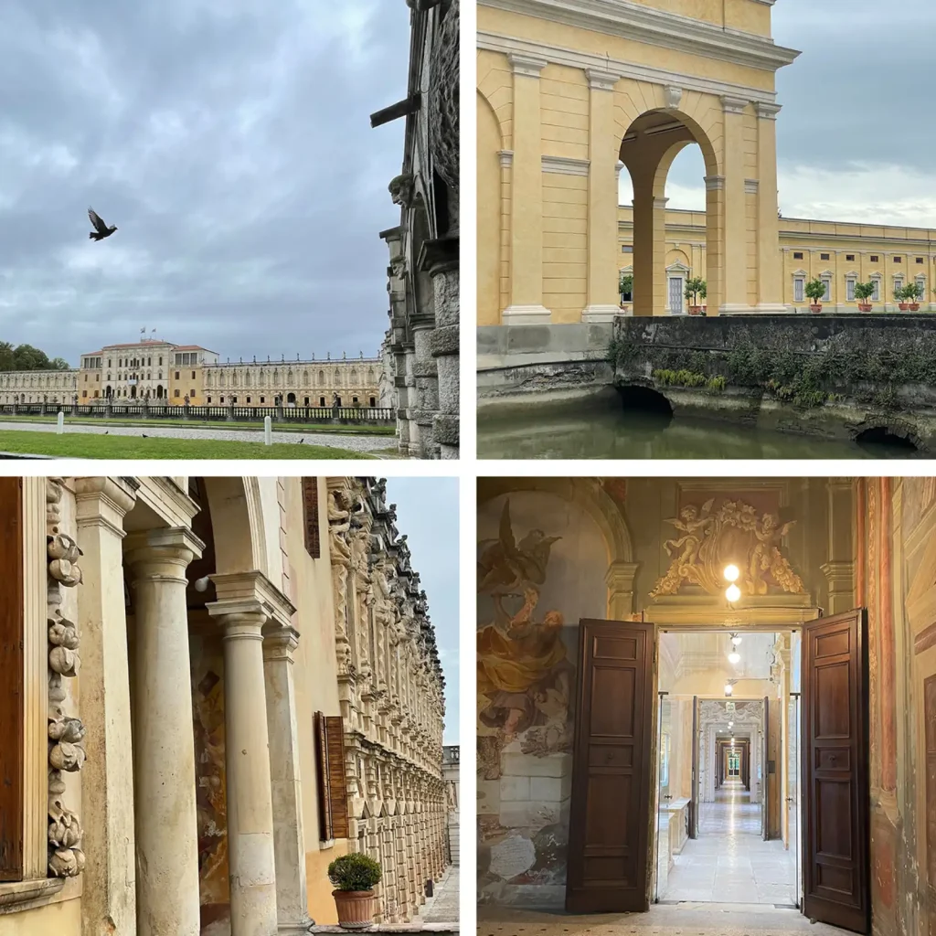 Collage aus vier Bildern von verschiedenen Bauwerken